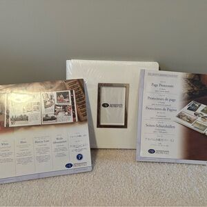 Creative Memories White 12x12 Picture Frame Cover Set with pages and protectors
